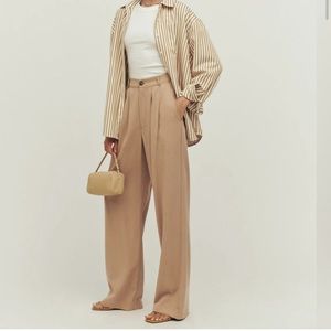Reformation Mason Pants Khaki